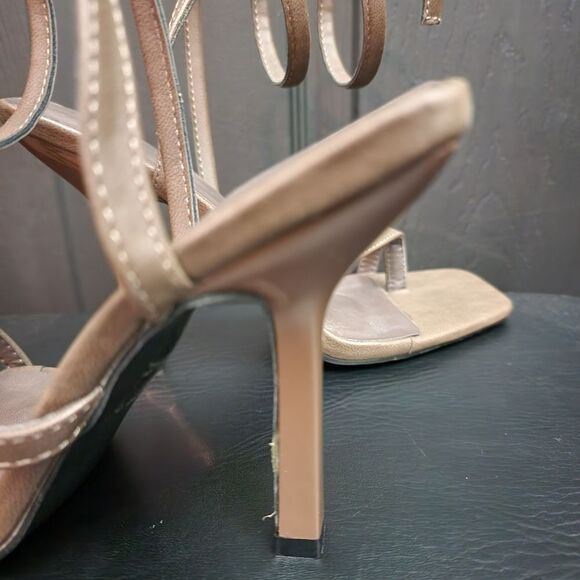 Nasty Gal Square Toe Wrap Around Stiletto Heels - Picture 10 of 14